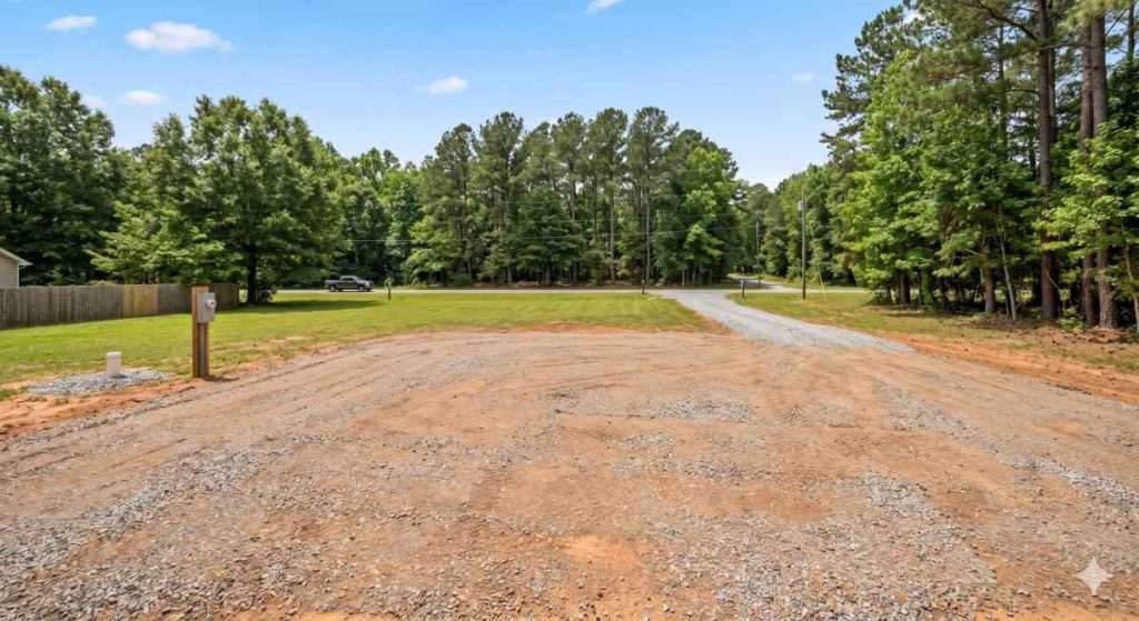 Clean graded lot in North Carolina after mobile home removal