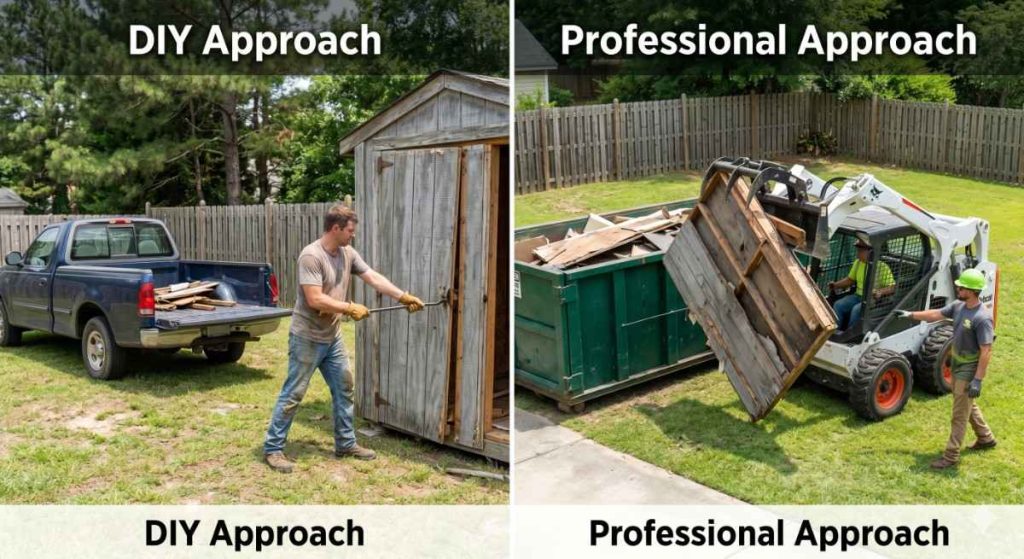 diy-vs-professional-shed-removal-nc