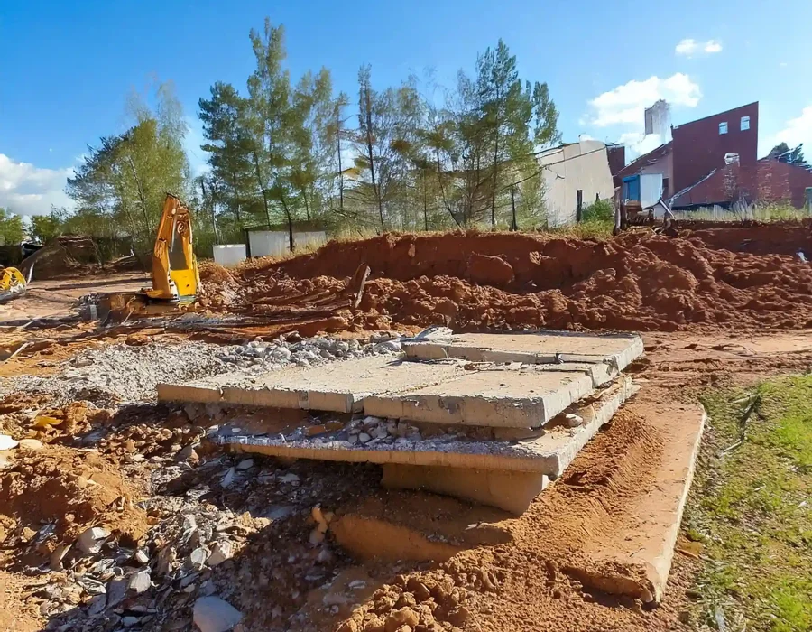 Construction Site Groundwork and Debris