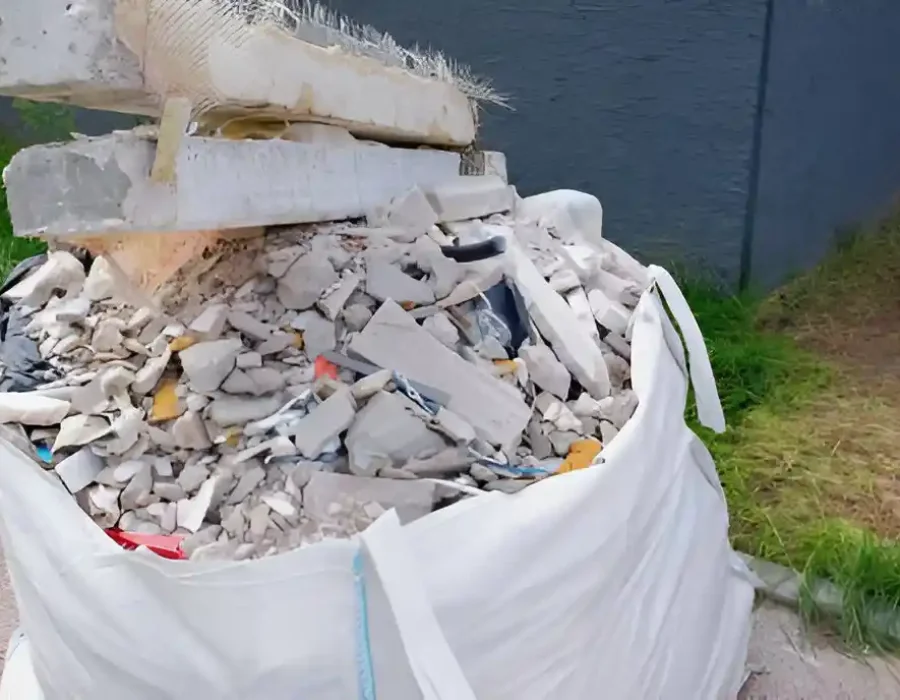 Construction Waste Bag Filled with Demo Materials
