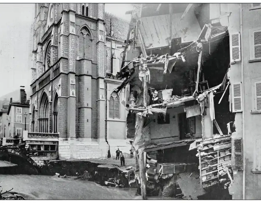 Severe Damage to Historic Building: Demolition Scene