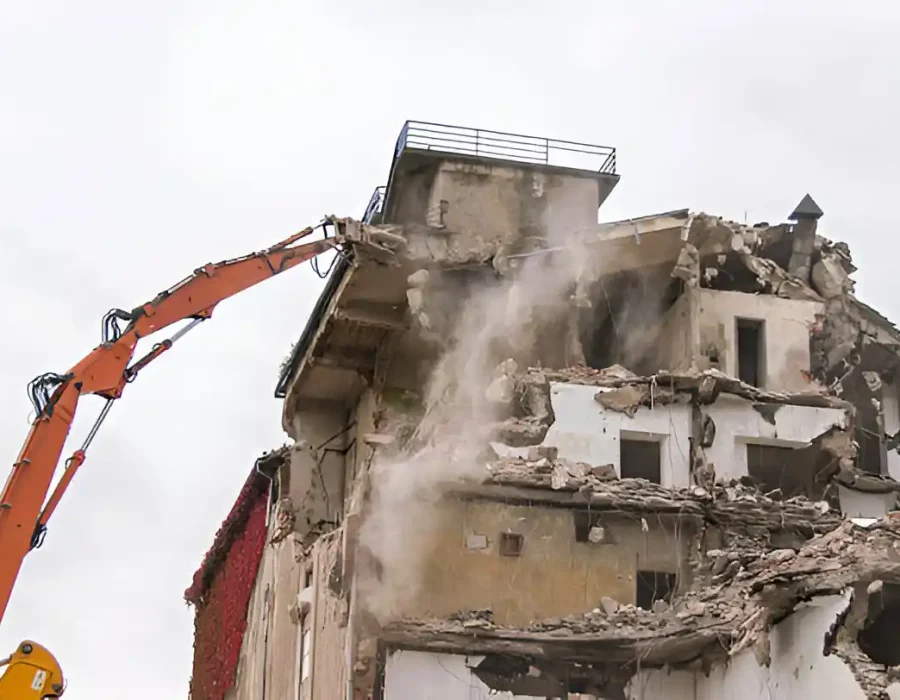 Precise Demolition of Multi-Story Residential Structure