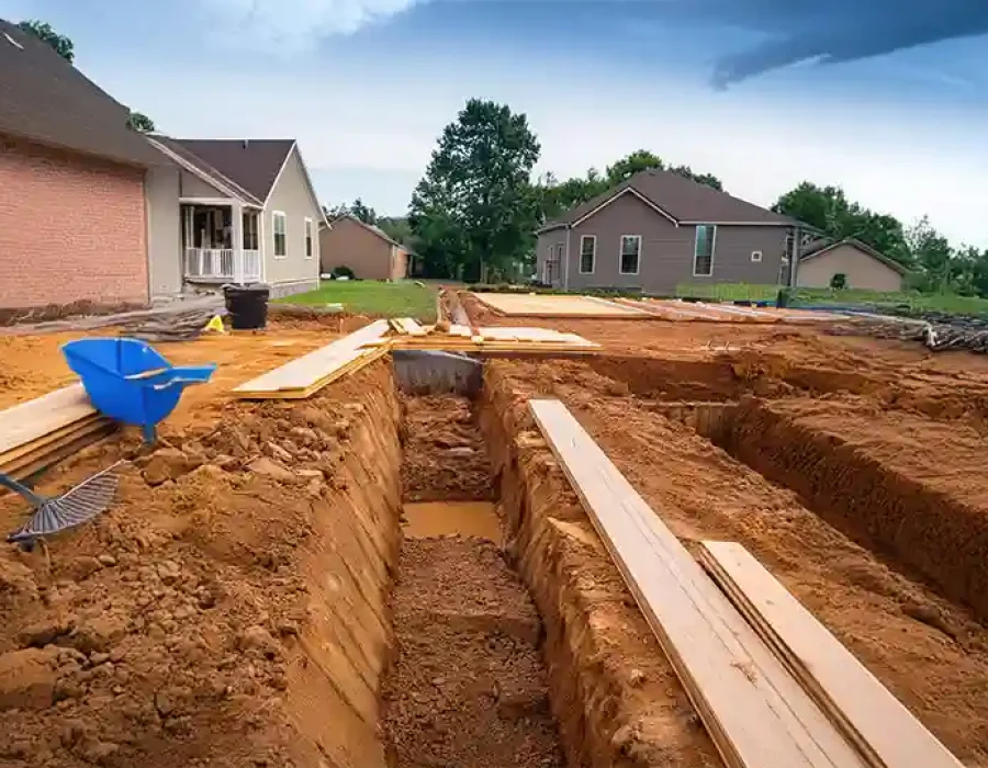 Residential Site Excavation for Foundation Work