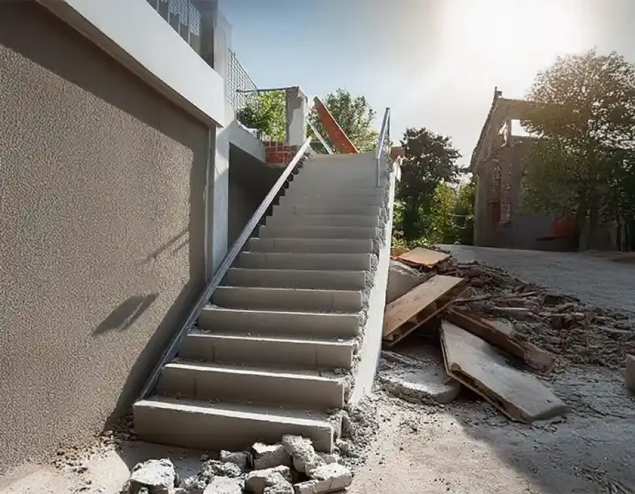 Demolition and Debris Cleanup for Stairs